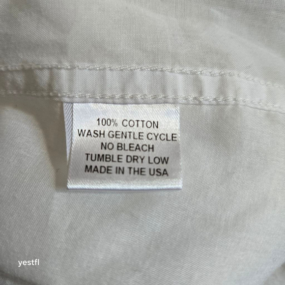 American Colors by Alex Lehr White Organic Cotton Button Down Shirt Sheer S - Picture 4 of 5